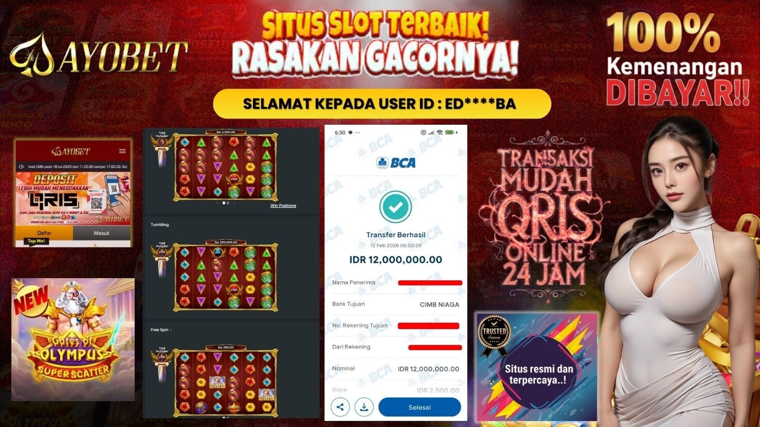 AYOBET JACKPOT SLOT GATES OF OLYMPUS SUPER SCATTER